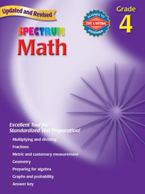 cover image of Spectrum Math, Grade 4